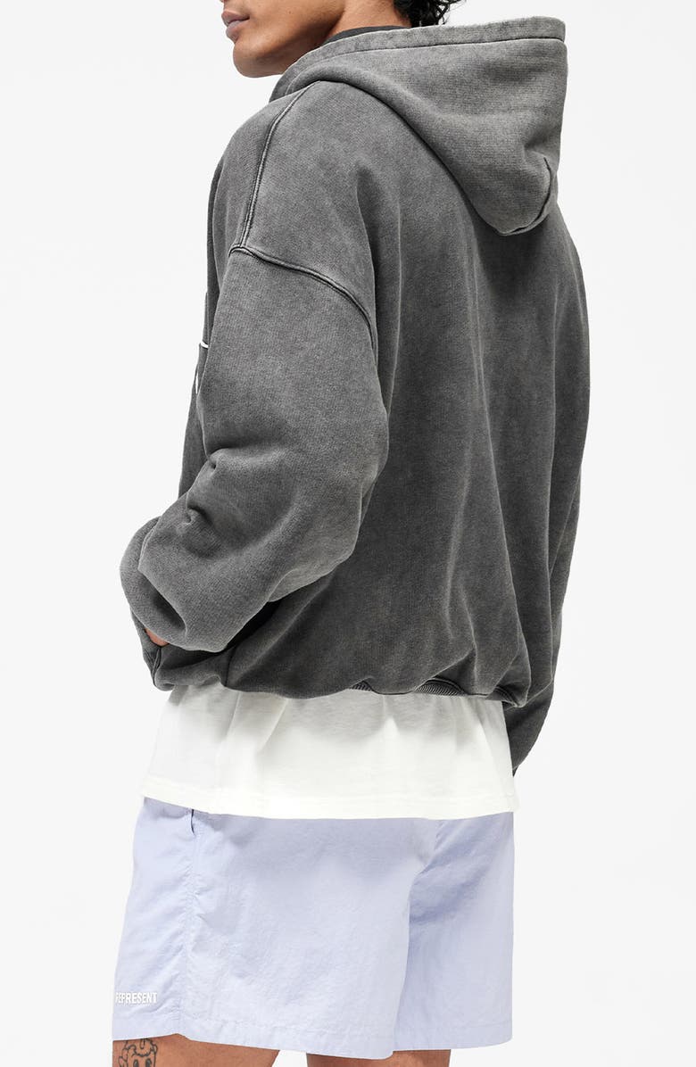 Represent Pegasus Graphic Zip Hoodie, Alternate, color, Vintage Grey