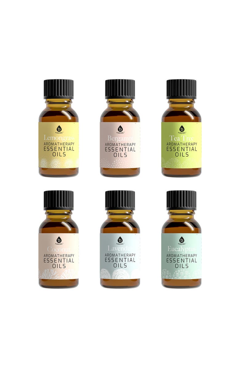 PURSONIC 6 Pack of Aromatherapy Essential Oils, Alternate, color, Multicolor