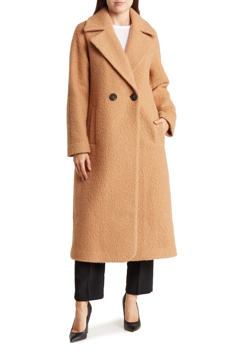 BCBGeneration Double Breasted Bouclé Coat, Main, color, 