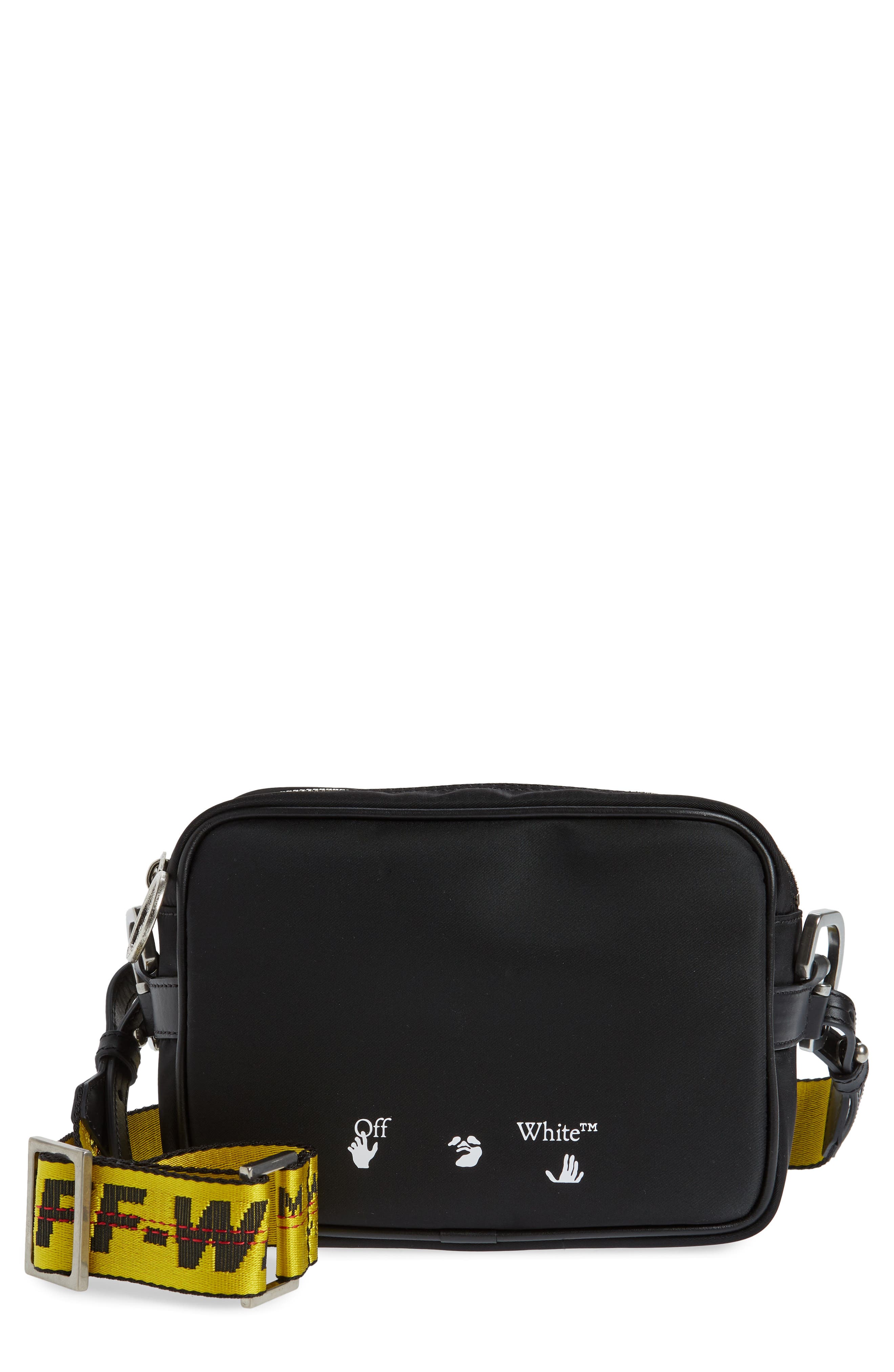 Off-White Logo Nylon Crossbody Bag, Main, color, 