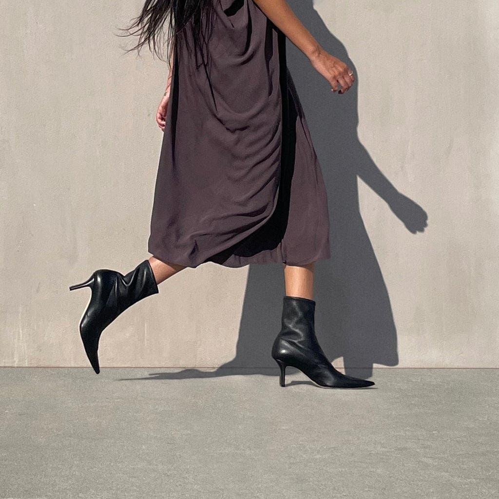 Neil J. Rodgers Mia Ankle Stretch Boot, Alternate, color, Black Stretch Nappa