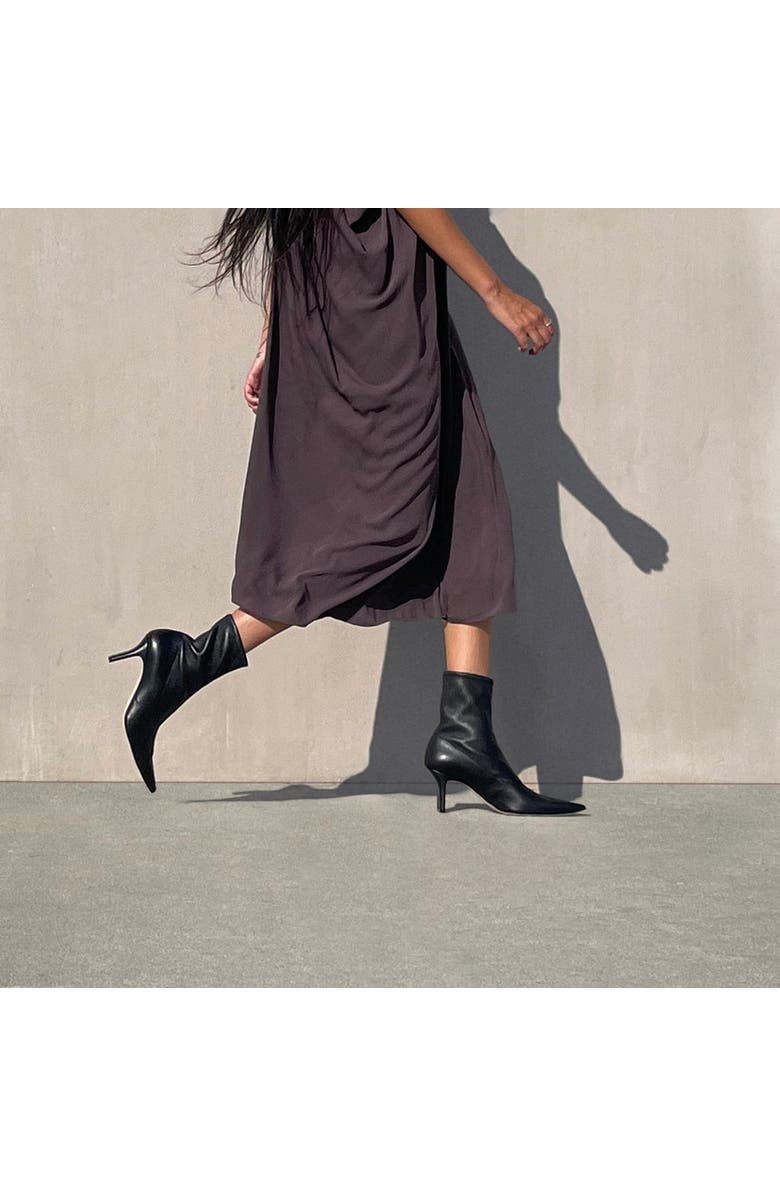 Neil J. Rodgers Mia Ankle Stretch Boot, Alternate, color, Black Stretch Nappa