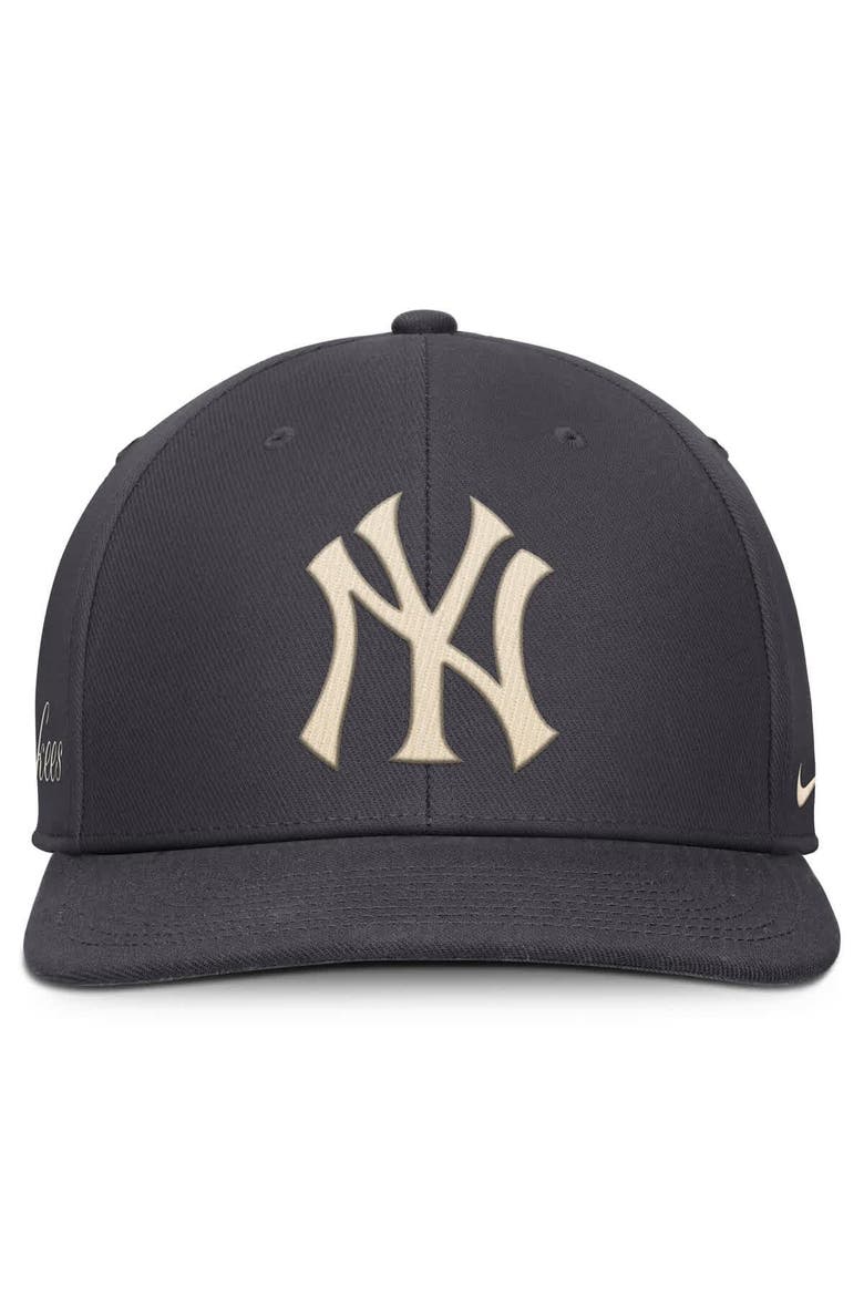 Men's Nike Anthracite New York Yankees Statement Pro Snapback Hat, Alternate, color, Anthracite