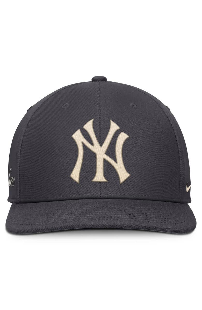 Nike Men's Nike Anthracite New York Yankees Statement Pro Snapback Hat, Alternate, color, 