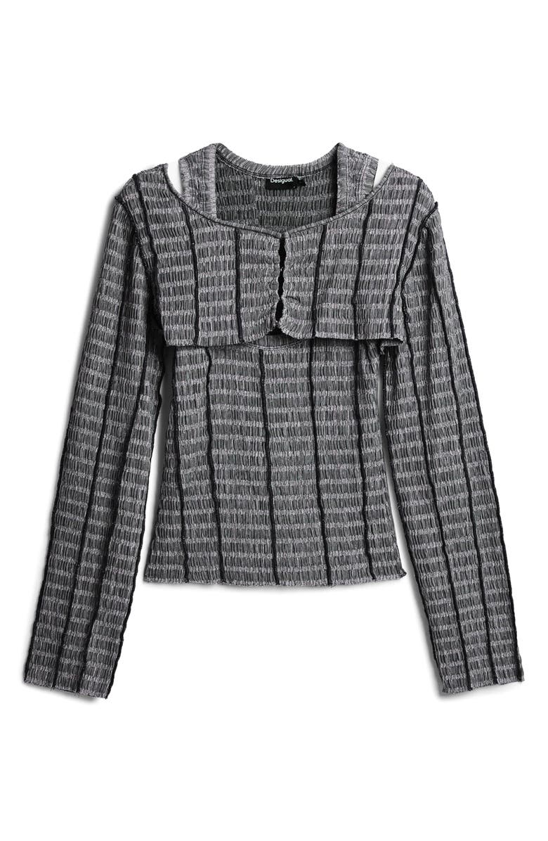 Desigual Tank Top & Bolero Set, Alternate, color, Black