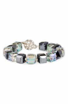 Glass Cube Beaded Bracelet