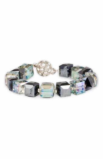 Glass Cube Beaded Bracelet