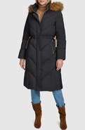 Andrew Marc Lennox Hooded Puffer Coat with Faux Fur Trim