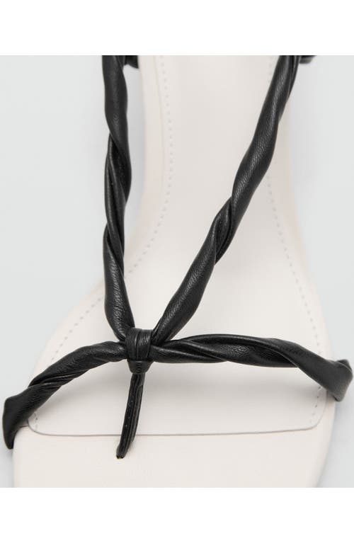 Mango Slingback Kitten Heel Sandal In White