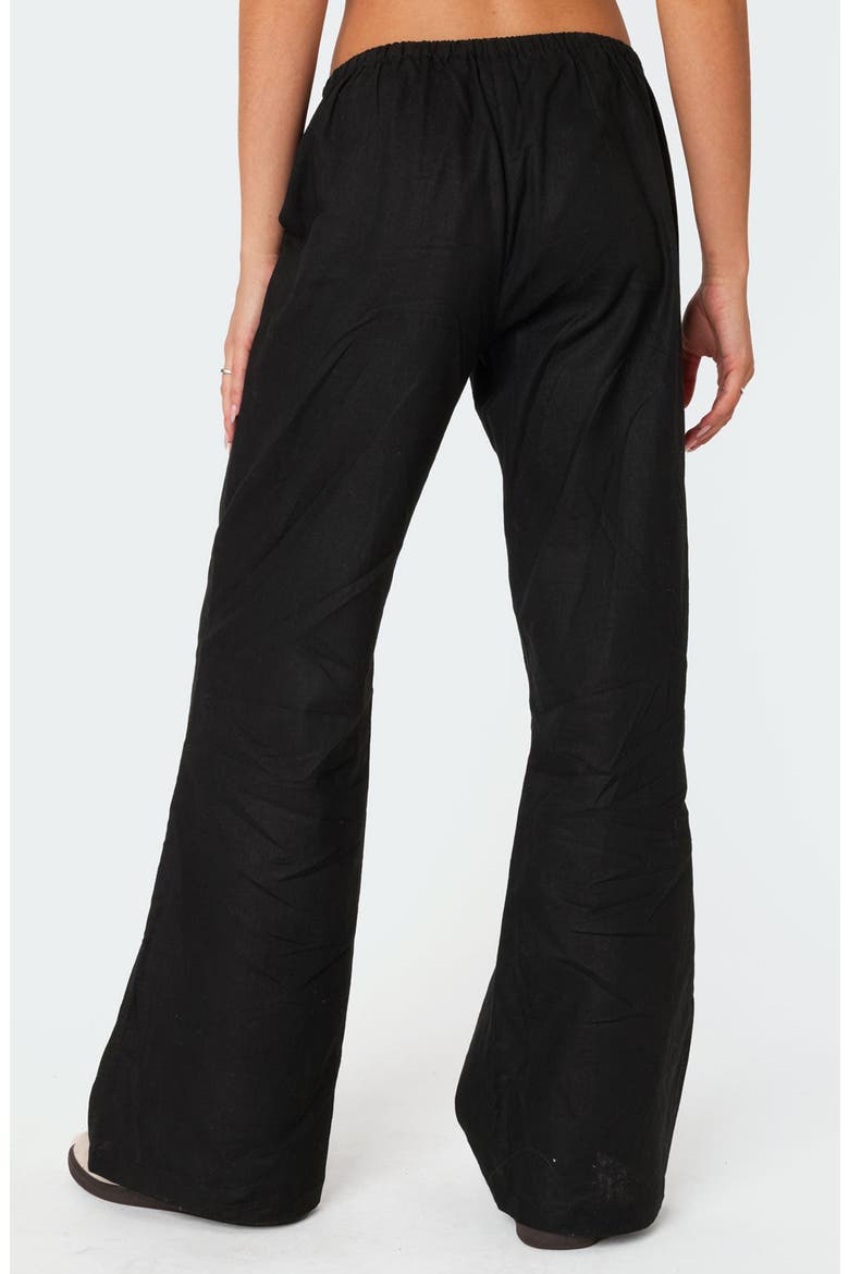 Maison Drawstring Wide Leg Pants, Alternate, color, BLACK