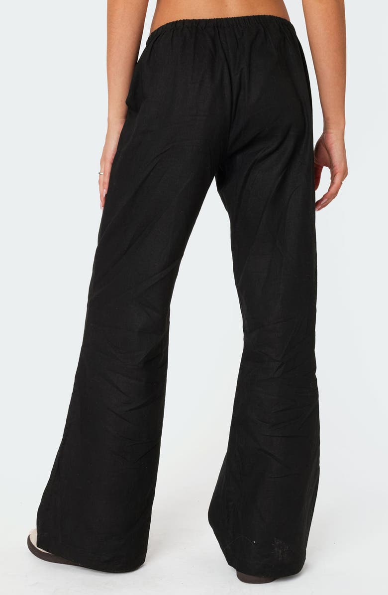 EDIKTED Maison Drawstring Wide Leg Pants, Alternate, color, Black