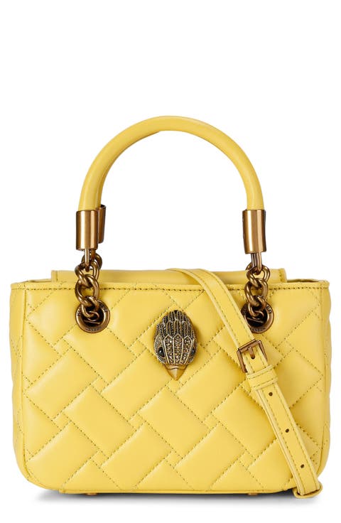 Mini Square Kensington Quilted Leather Top Handle Bag