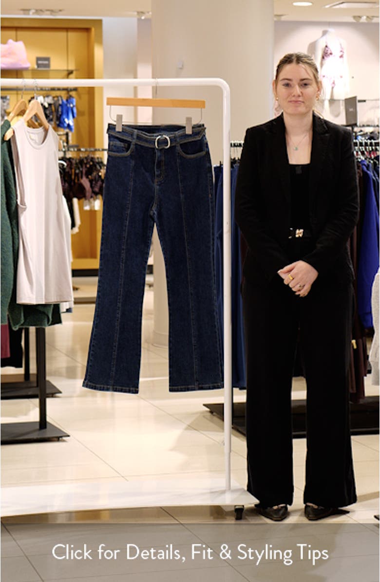 Madi Belted Kick Flare Jeans, sales video thumbnail