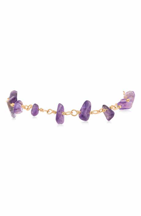 JARDIN Raw Cut Amethyst Bracelet