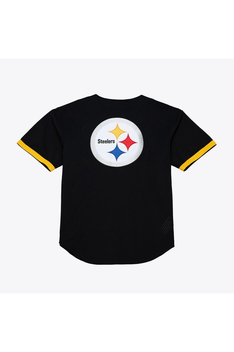 Men's Mitchell & Ness  Black Pittsburgh Steelers Head Coach Mesh Full-Button Fashion Jersey, Alternate, color, Black