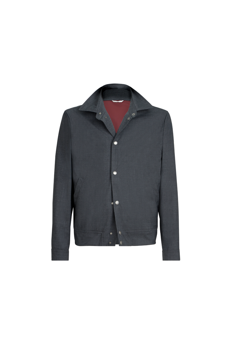 Virgin wool fresco outerwear jacket, Alternate, color, Dark Grey