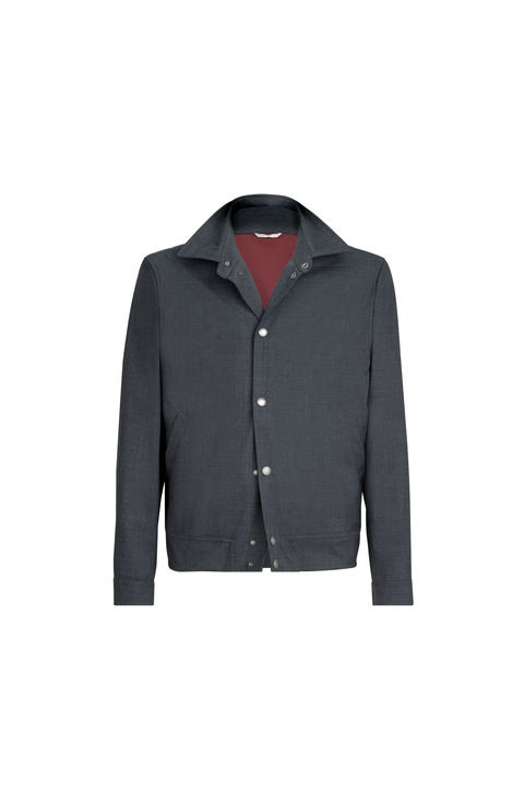 Virgin wool fresco outerwear jacket