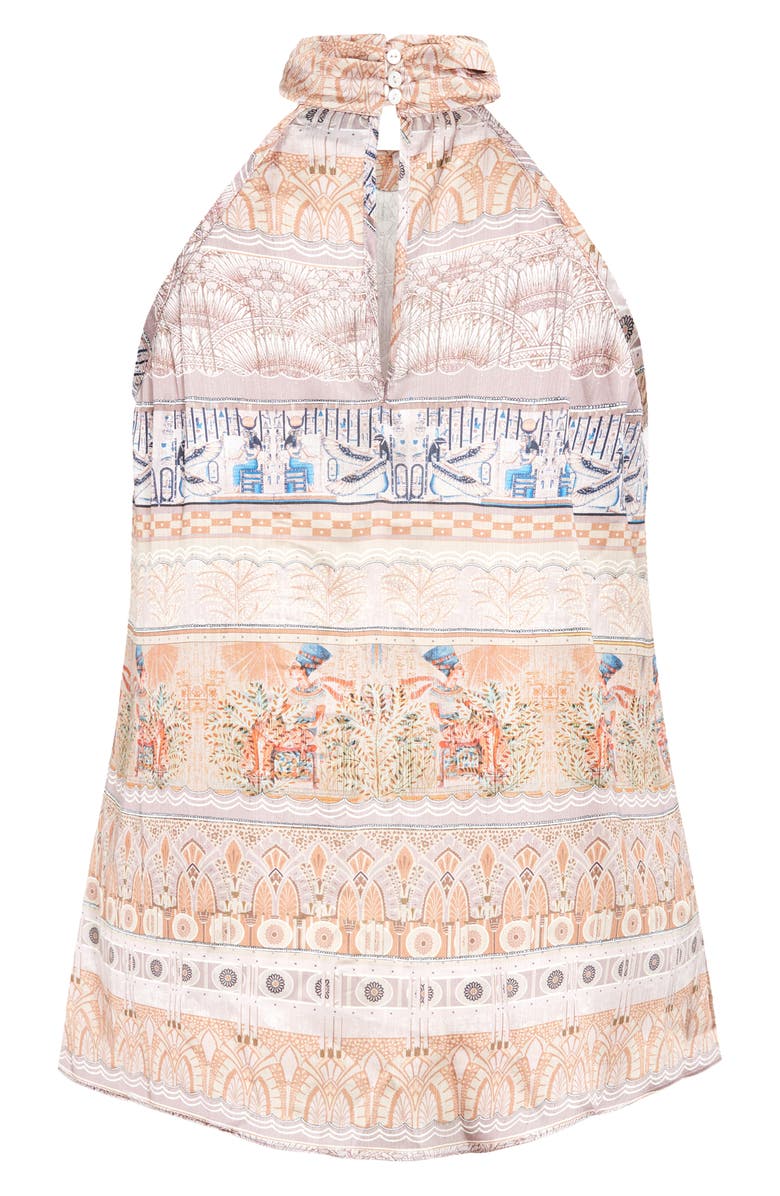 City Chic Nile Print Sleeveless Top, Alternate, color, Print