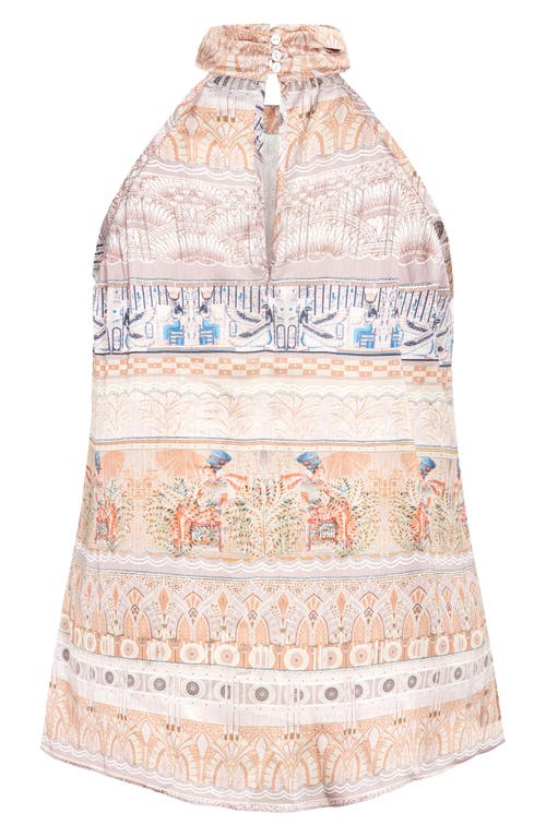 City Chic Nile Print Sleeveless Top In Multi