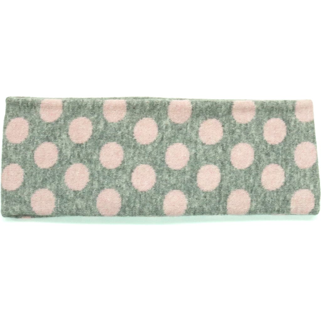 Portolano Polka Dot Headband In Green
