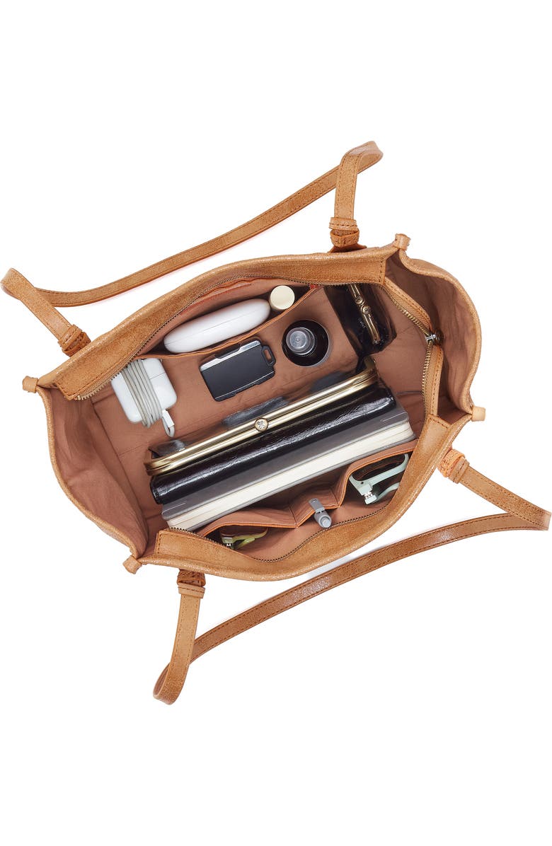 HOBO Small Expedition Leather Tote, Alternate, color, Whiskey