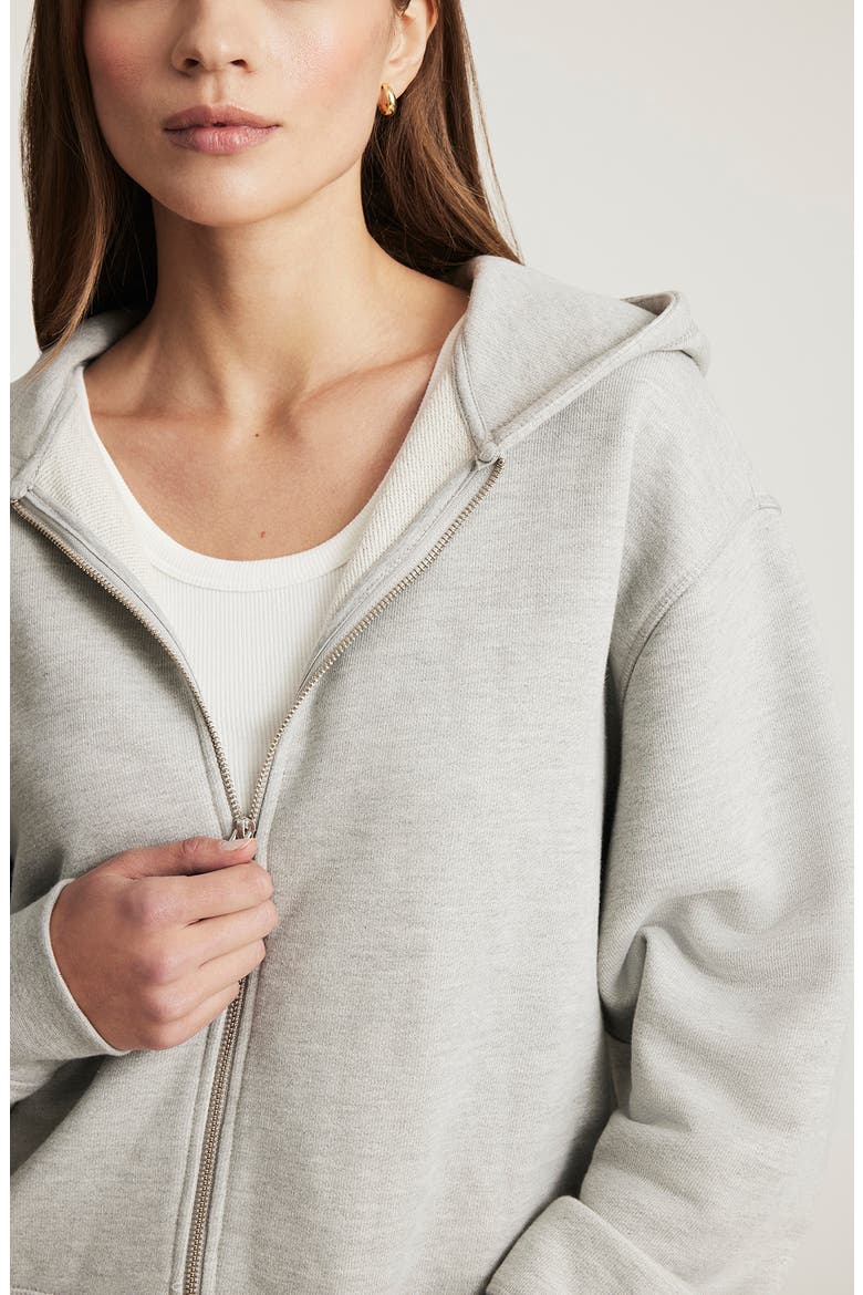 Oversize Zip Hoodie, Alternate, color, GREY MELANGE