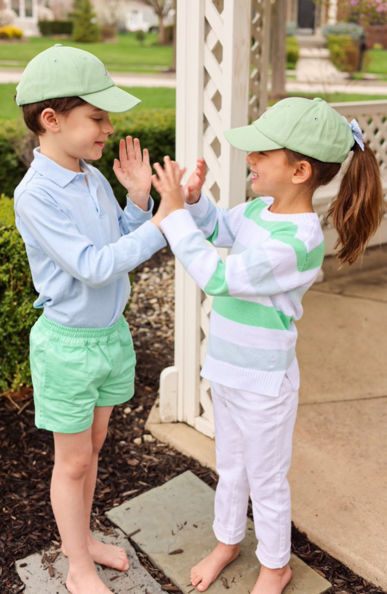 Bits & Bows Golf Clubs Twill Bow Baseball Hat, Alternate, color, Green