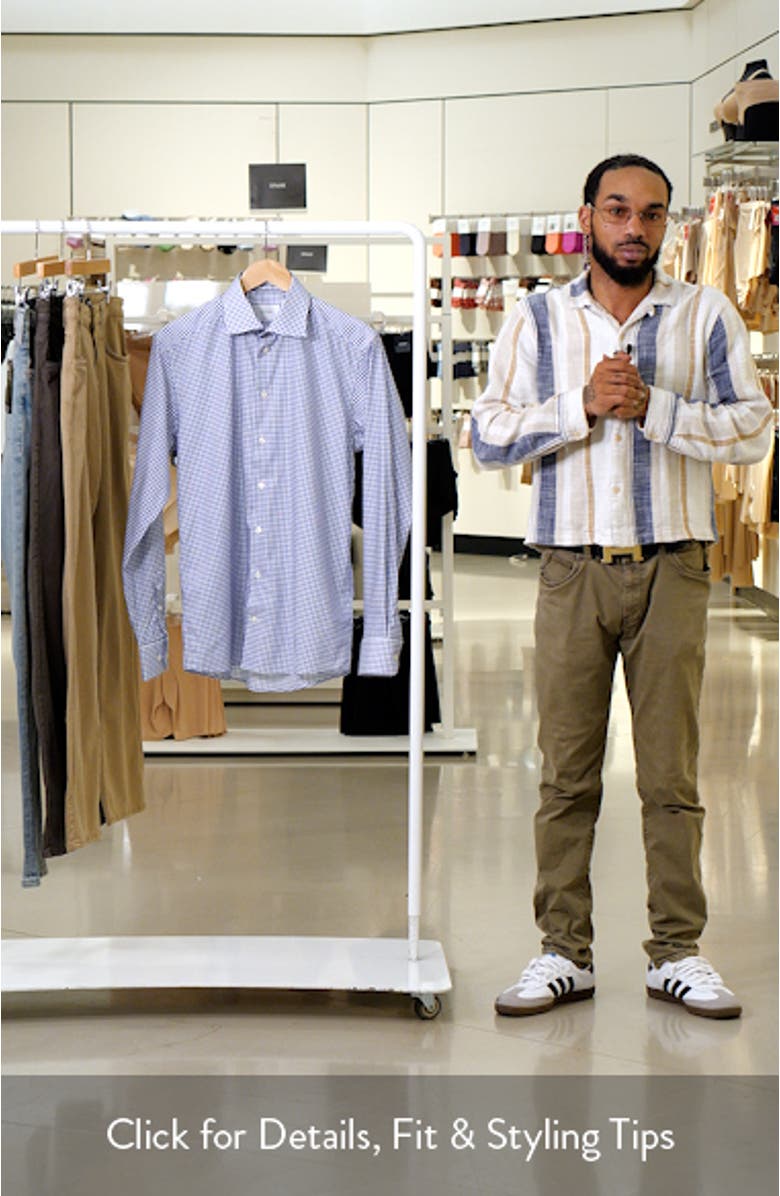 Slim Fit Check Cotton Dress Shirt, sales video thumbnail