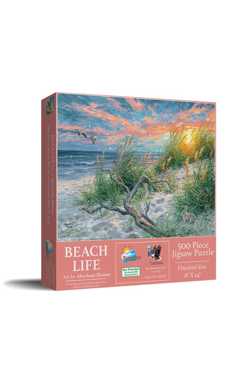 Sunsout Beach Life 500 piece Jigsaw Puzzle for Adults, Main, color, Multicolor