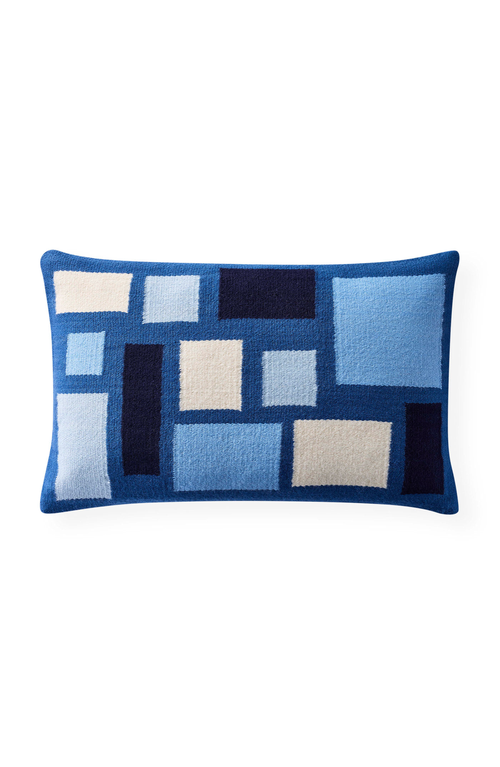 Jonathan Adler Pop Floating Blocks Pillow In Blue