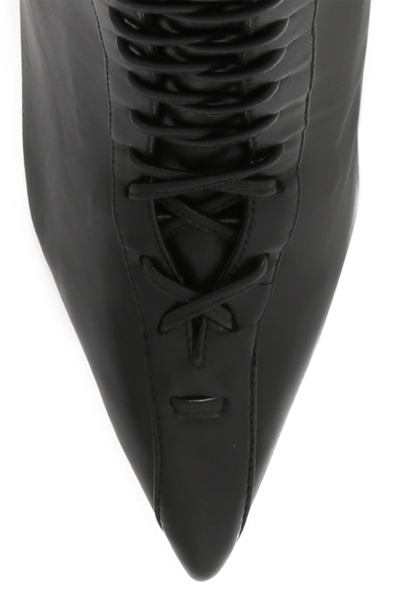 Schutz Tennie Pointed Toe Lace-Up Boot, Alternate, color, 