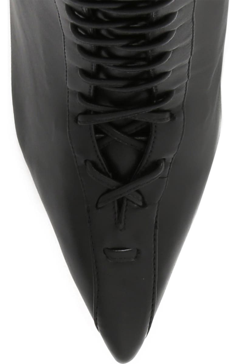 Schutz Tennie Pointed Toe Lace-Up Boot, Alternate, color,