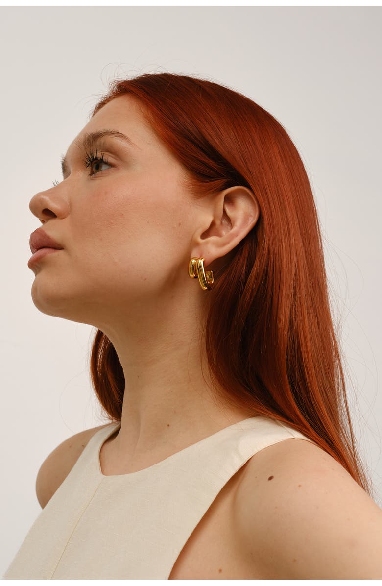 Zynnia Collective Illusion Hoops, Alternate, color, Gold