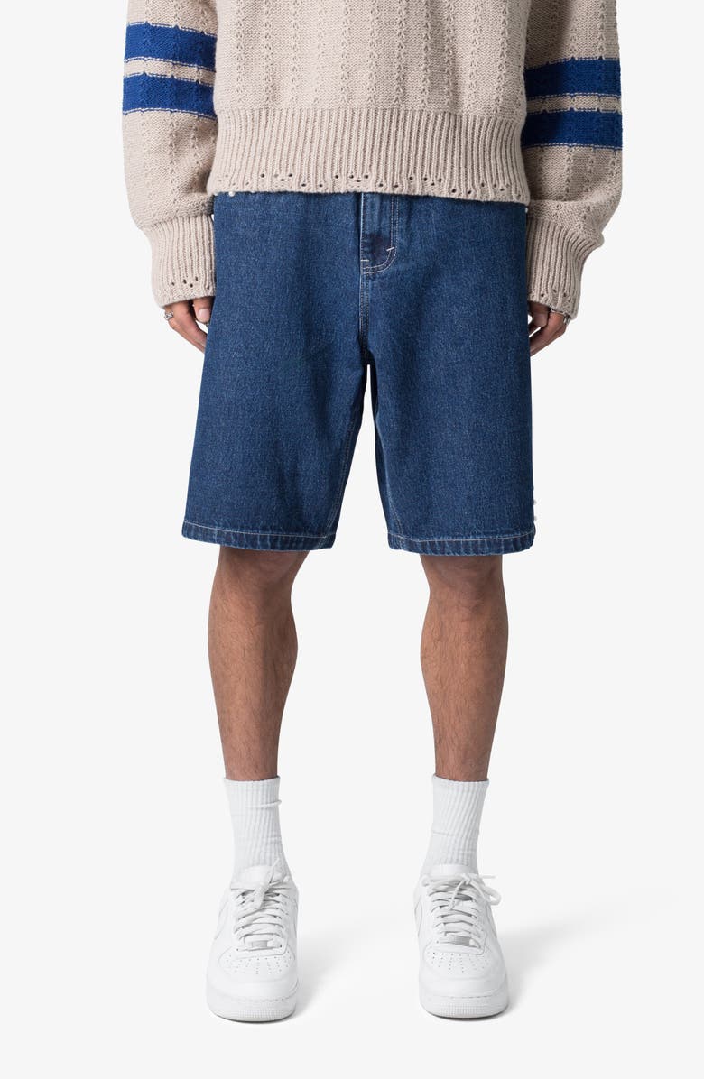 mnml Studded Denim Shorts, Main, color,