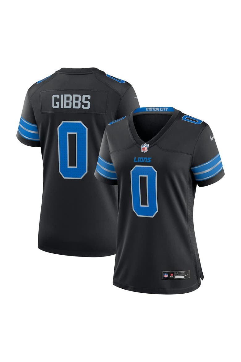 Women's Nike Jahmyr Gibbs Black Detroit Lions 2nd Alternate Game Player Jersey, Alternate, color, Black