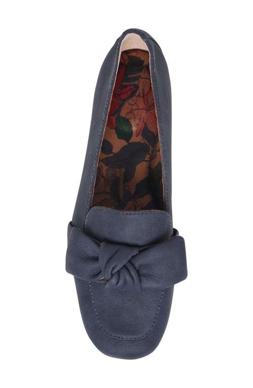 B O C By Børn Paisley Bow Flat In Navy Nubuck