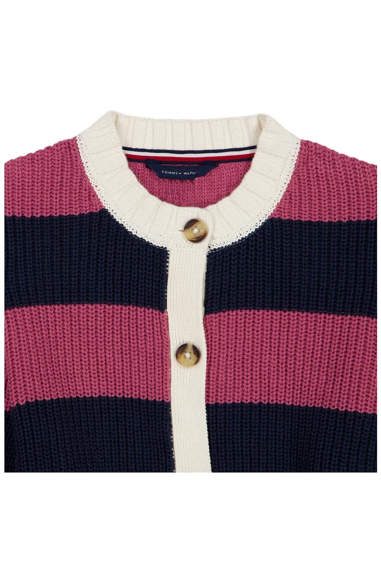 Kids' Rugby Stripe Cardigan, Alternate, color, NAVY BLAZER