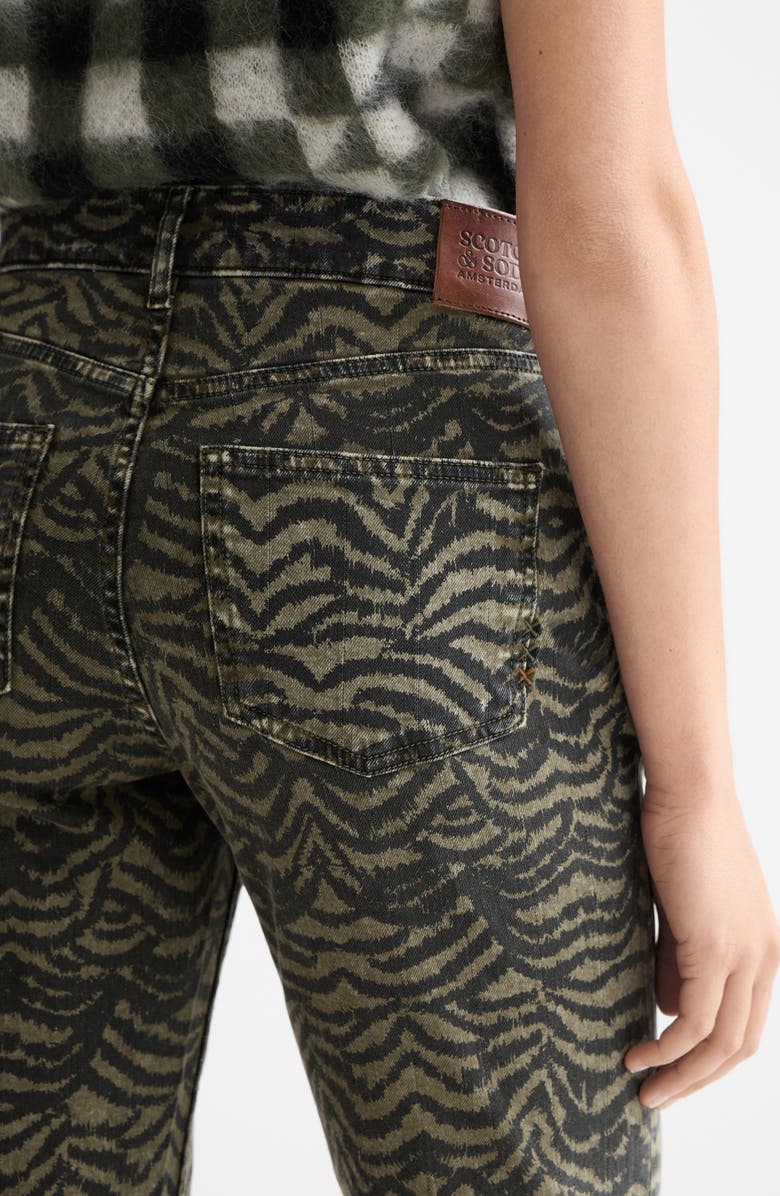 Scotch & Soda The Sky Print Ankle Straight Leg Jeans, Alternate, color, Ikat Feather Thyme