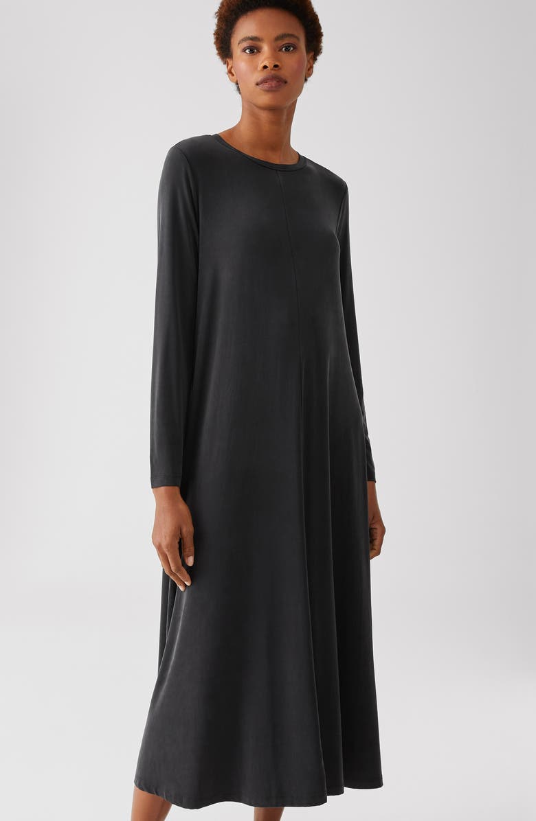 Eileen Fisher Long Sleeve Shift Dress, Alternate, color, 