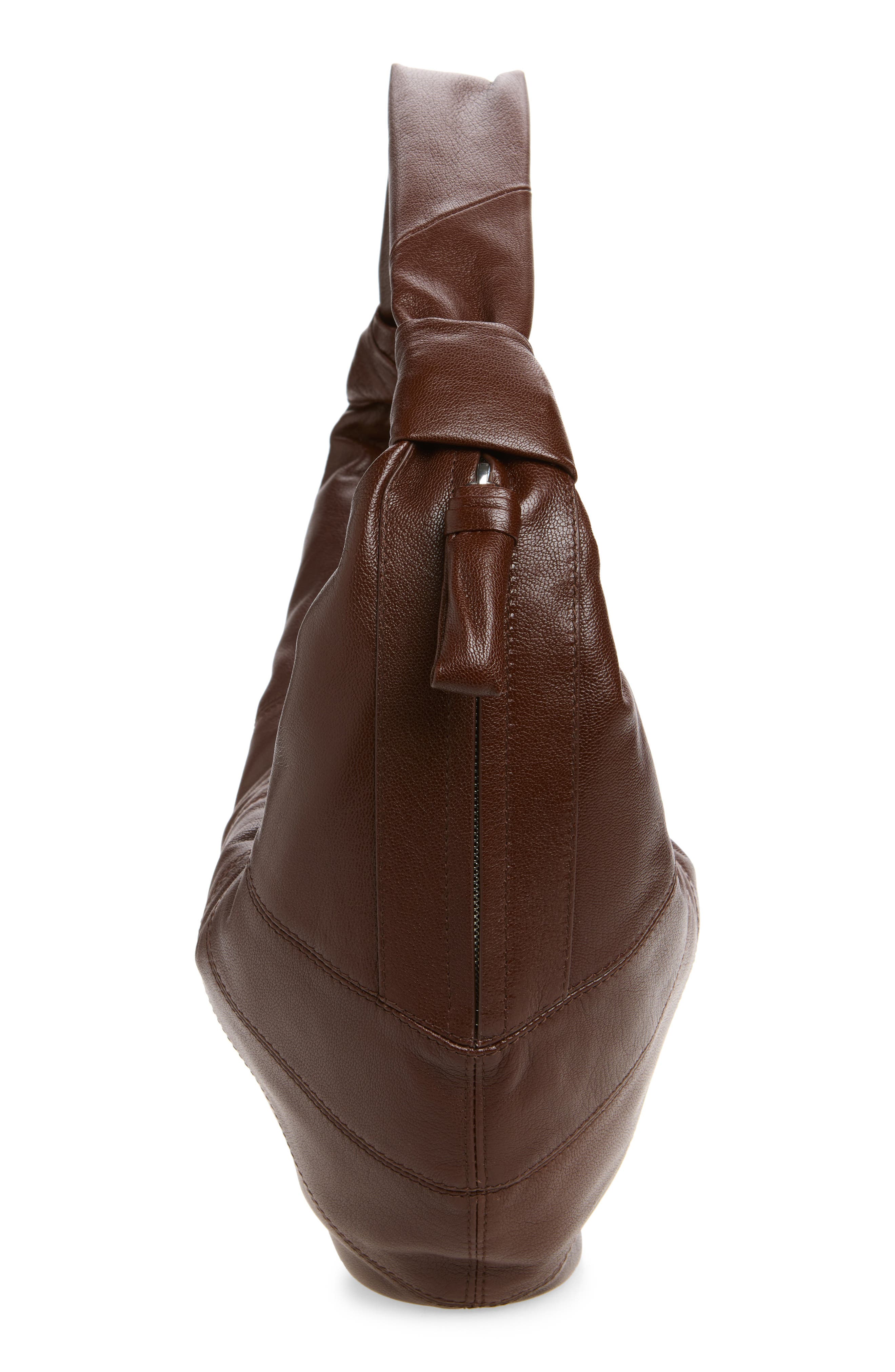 Fortune Croissant Leather Shoulder Bag, Alternate, color, ROASTED PECAN