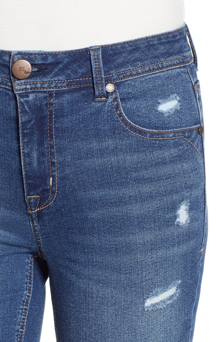 1822 Denim Distressed Bermuda Shorts, Alternate, color, 