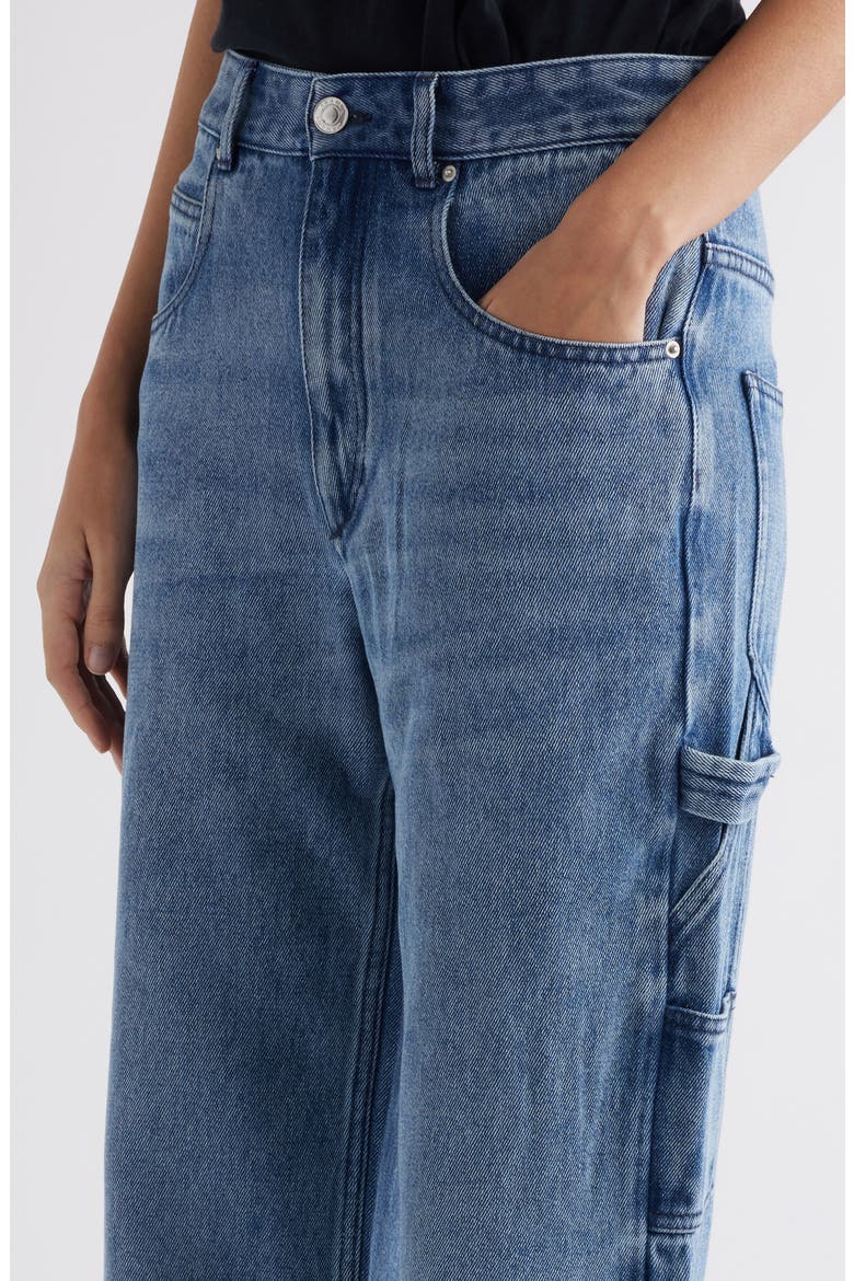 Bymara High Waist Straight Leg Carpenter Jeans, Alternate, color, LIGHT BLUE