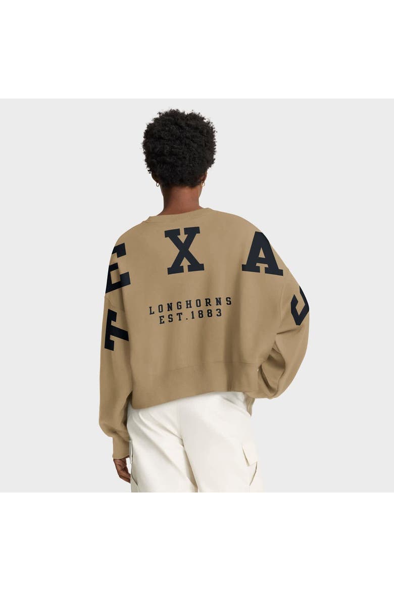 Women's Nike Tan Texas Longhorns Oversized Phoenix 2-Hit Pullover Sweatshirt, Alternate, color, Tan