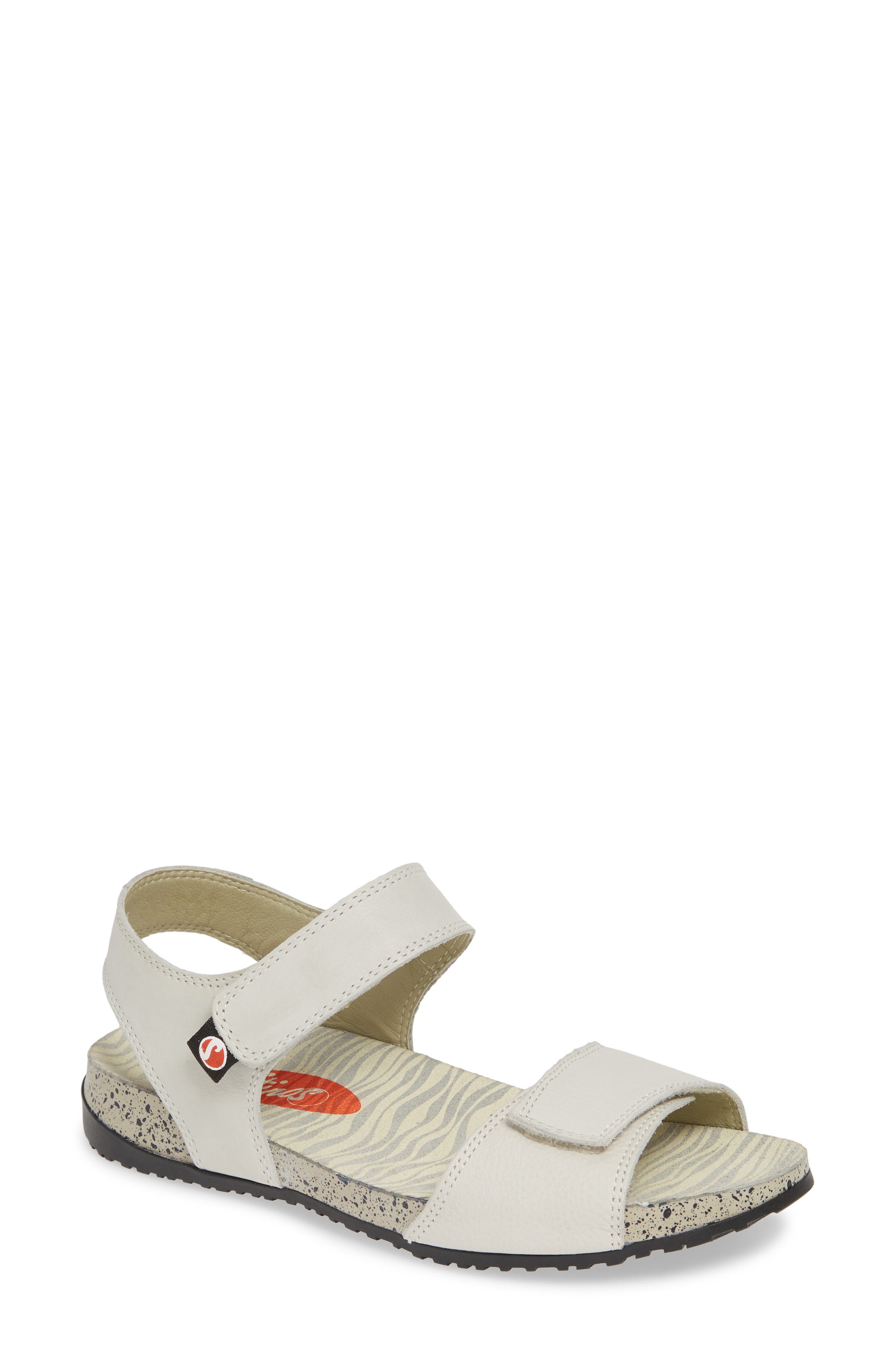 Kiva Sandal, Main, color, WHITE LEATHER