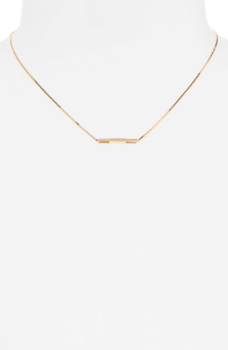 Gucci Link to Love 18K Gold Necklace, Alternate, color, 