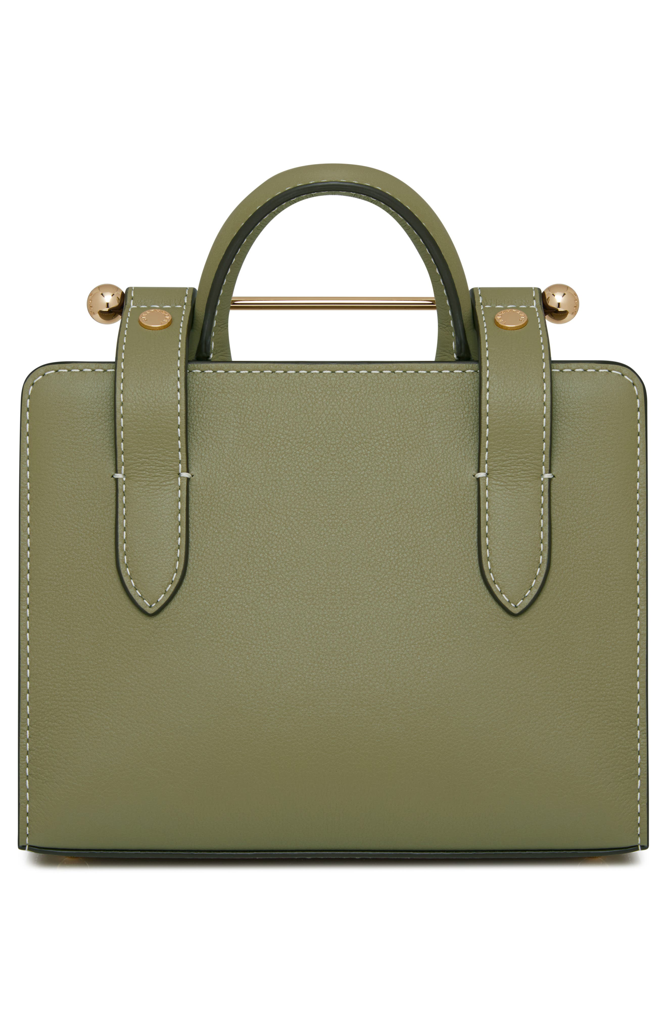 Strathberry Nano Leather Tote, Alternate, color, Pistachio
