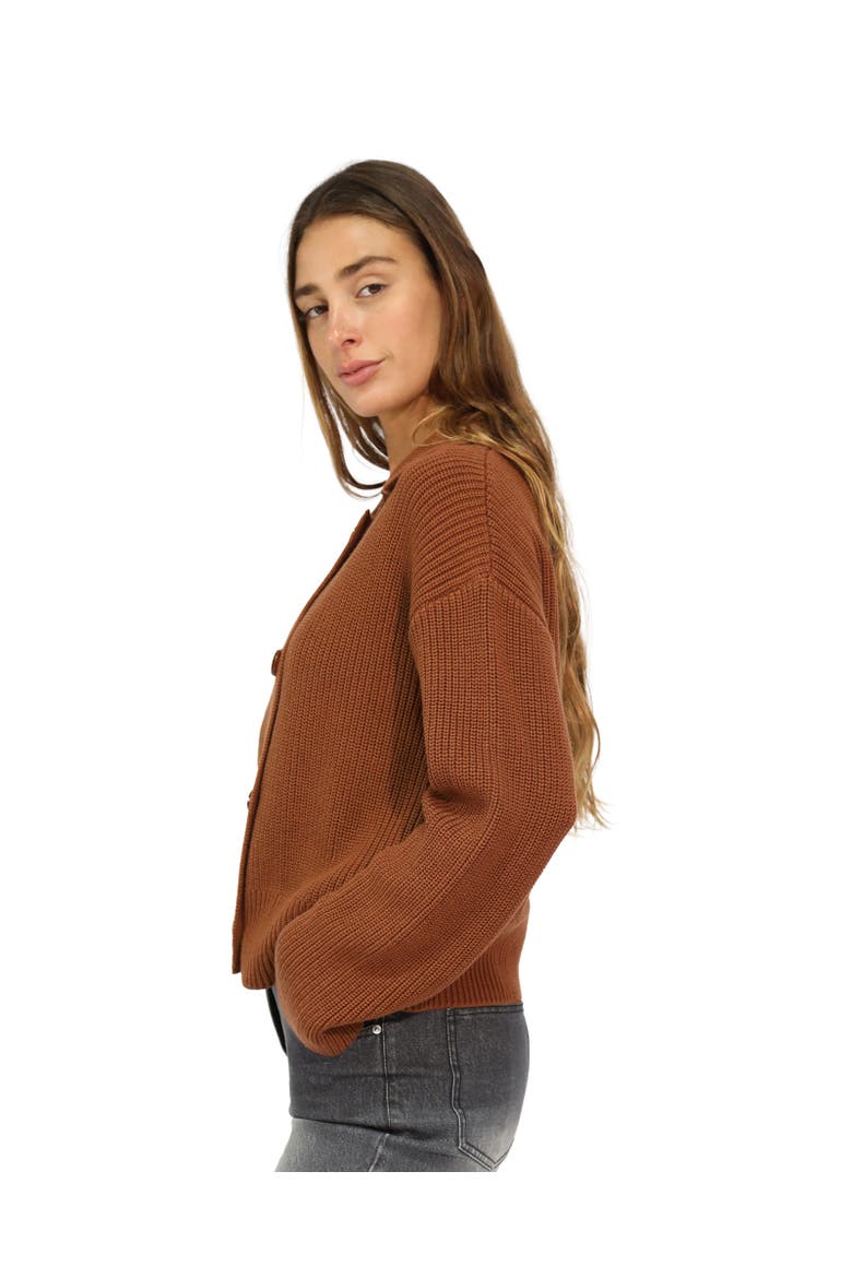Make It With You Buttoned Cardi Jacket, Alternate, color, Dark brown