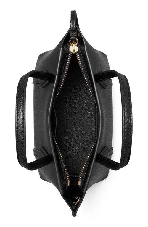 Tory Burch Black Leather Perry Mini Tote In Black