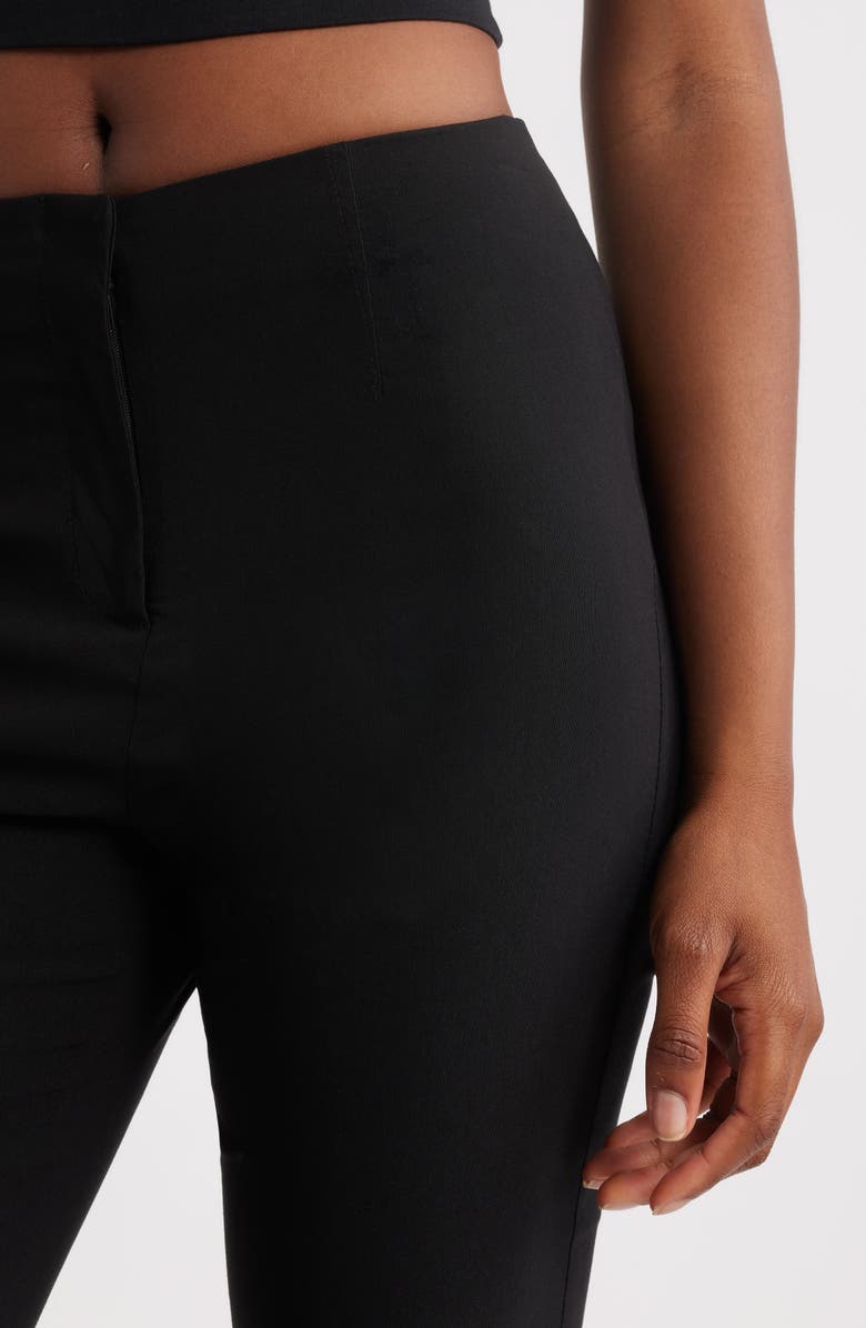 Topshop Bengaline Capri Pants, Alternate, color, Black