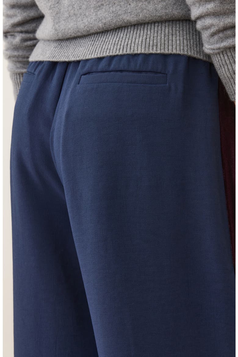 Allison Pull-On Wide Leg Velvet Stripe Pants, Alternate, color, NAVY WITH FIG STRIPE